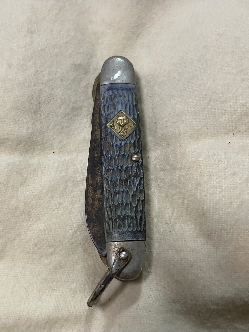 Vintage Blue Cub Scouts Pocket Knife Key Holder